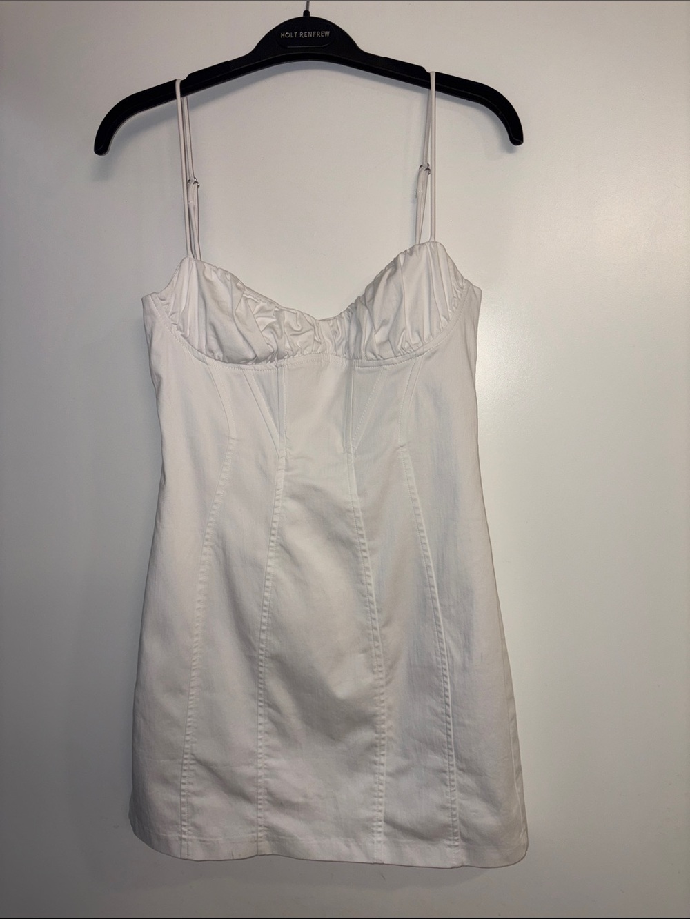 Zara Sexy White Mini Dress with Spaghetti Straps